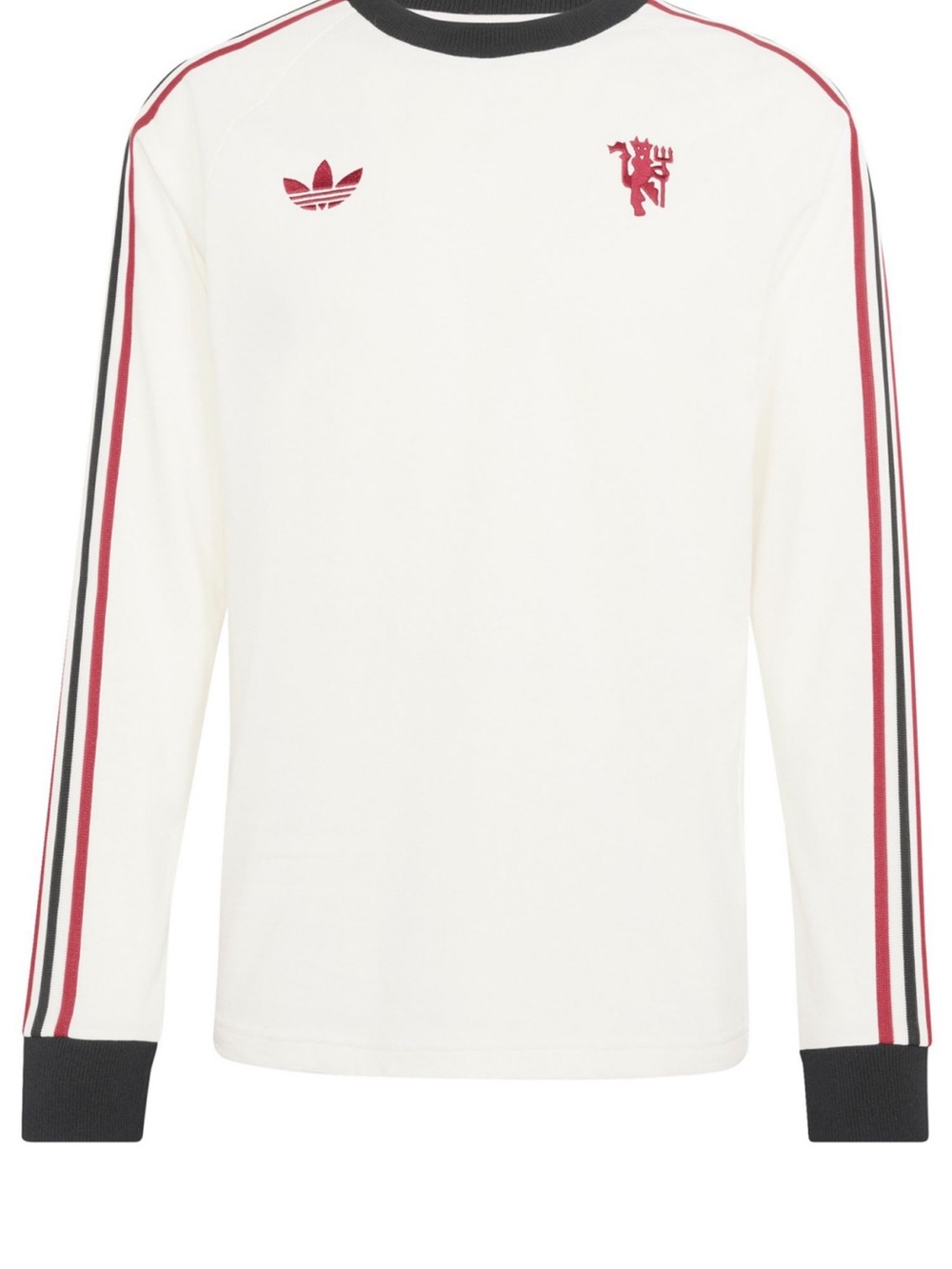 🥷🏿 adidas Adult Manchester United Off-White 2025 Home Long Sleeve Shirt